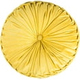 thumbnail image 3 of Mustard Round Button Tufted Decorative Pillow Pillow, 19"x19", 3 of 3