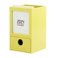 thumbnail image 2 of MORESEC Desktop Storage Box With Calendar With Drawers With Pen Support Multi-Function Household Office Supplies Plastic Storage Box Deals of the Day Clearance Prime, Yellow, 2 of 6
