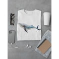 thumbnail image 3 of Colorful Blue Whale Watercolor T-Shirt Men -Image by Shutterstock, Male 3X-Large, 3 of 4