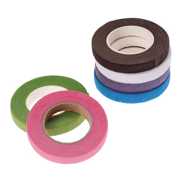 CUITING 6 Rolls 30 Yard Floral Tapes Flower Tapes Floral Stem Wrapping Packing Tapes Bouquet DIY Decor Tapes