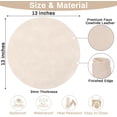 thumbnail image 7 of LOKHOM 13" Round Placemats Set of 6, Faux Leather Waterproof Heat Resistant Placemats, Reversible Solid Table Mats for Kitchen Dining Room, Beige, 7 of 7