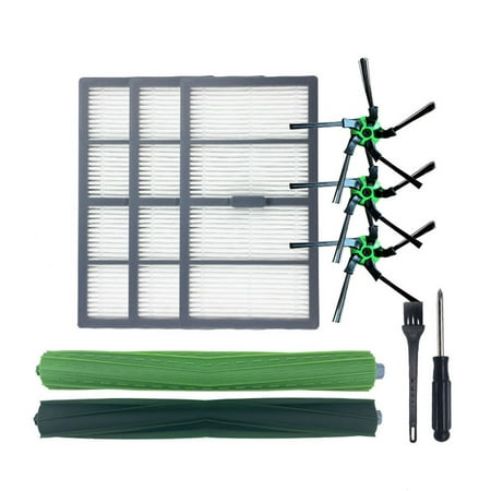 

Buodes Gardening Hand Tools Replacementr A pair Roller Brush+HEPA Filters+Side Brush for iRobot RoombaS9 S9+