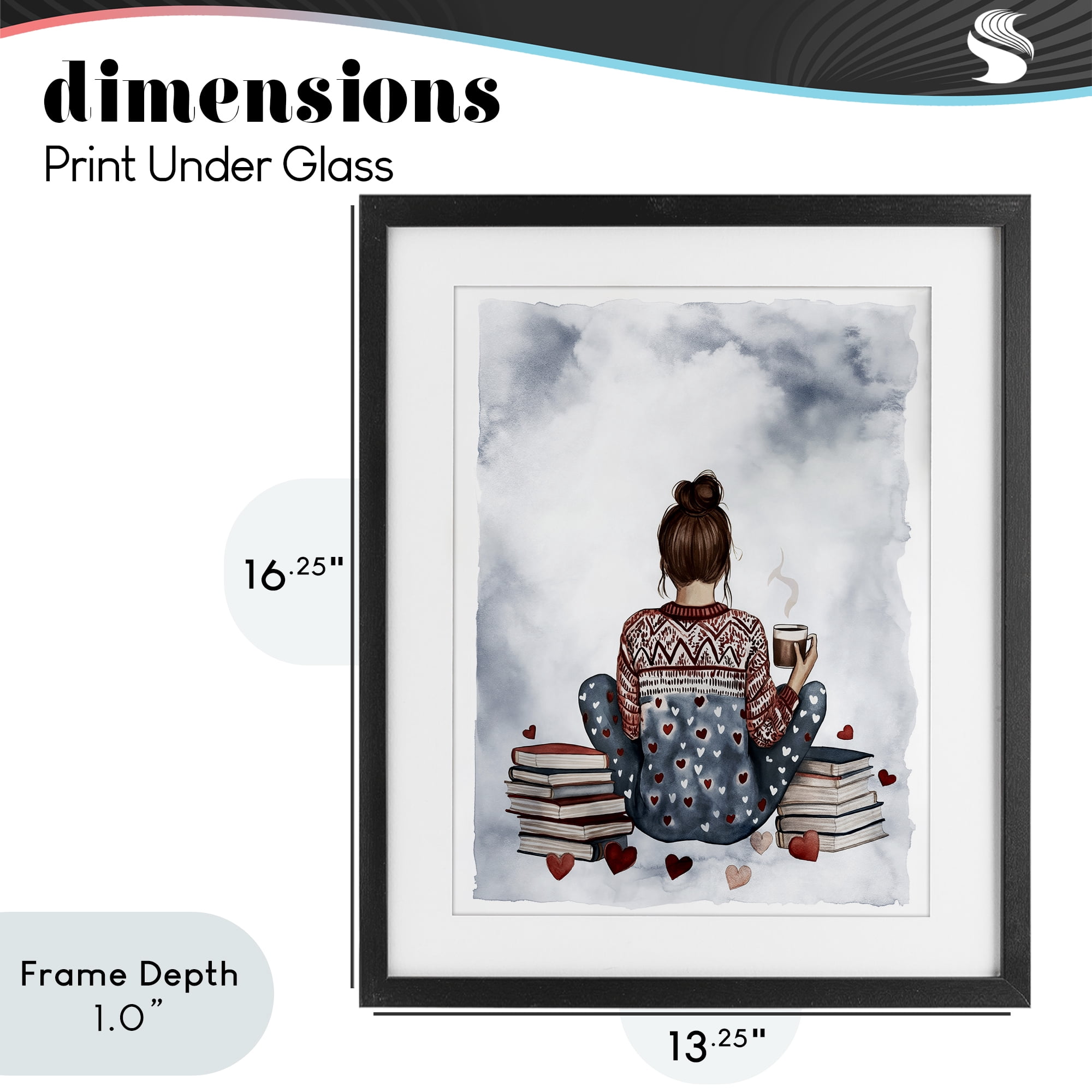 Stupell Industries Cozy Ritual Reader Black Framed Print Under Glass, design by Svetlana Aleynikova