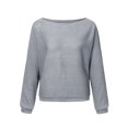 thumbnail image 2 of Innerwin Sweater Winter Warm Ladies Pullover Loungewear Solid Color Thermal Jumper Tops Gray L, 2 of 6