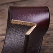 Costyle Mens Genuine Leather Belt Belts With Classic Silver Buckle, Brown