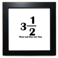 thumbnail image 1 of Numerical tres y uno más de dos Mesa de pared con marco cuadrado negro, 1 of 4