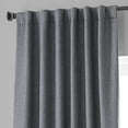 thumbnail image 5 of Signature Global Grey Faux Linen Blackout Curtain (1 Panel), Global Grey, 50W X 108L, 5 of 6