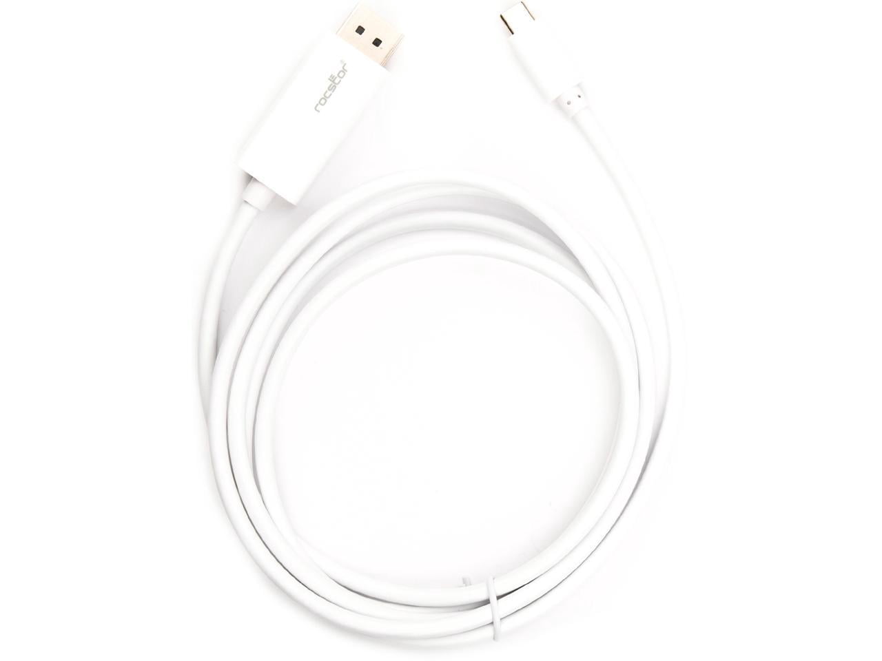 Rocstor Premium 6ft / 2m USB Type C to DisplayPort 4K Cable, White