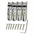 thumbnail image 1 of 4pcs Bass Guitar Bridge Individual Bass Bridge Guitar Bridge Single Individual Tailpiece Single String Bass Bridge Bass Guitar Saddles Compatible with 4 String Electric Bass Guitar Accessories, 1 of 5