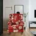 thumbnail image 3 of Polyester Wingback Chair Cover Couch Furniture Protector Dining Chair Cover for Red, 3 of 9
