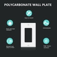 thumbnail image 6 of UCOMEN Decorator Wall Plate, 1-Gang, 10 Pack, White, 4.57" x 2.8", 6 of 7