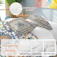 thumbnail image 2 of 3 Piece Ethnic Rustic Duvet Cover Set Twin Size,Microfiber Comforter/Quilt Cover with Corner Ties and 2 Pillowcases,Boho Southwestern Heritage Orange Blue Green All Season Bedding with Zipper Closure, 2 of 8