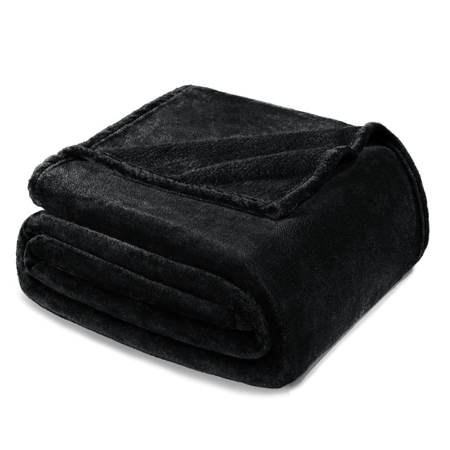 Manta Exclusivo Mezcla Fleece Queen, 230 x 230 cm, color negro