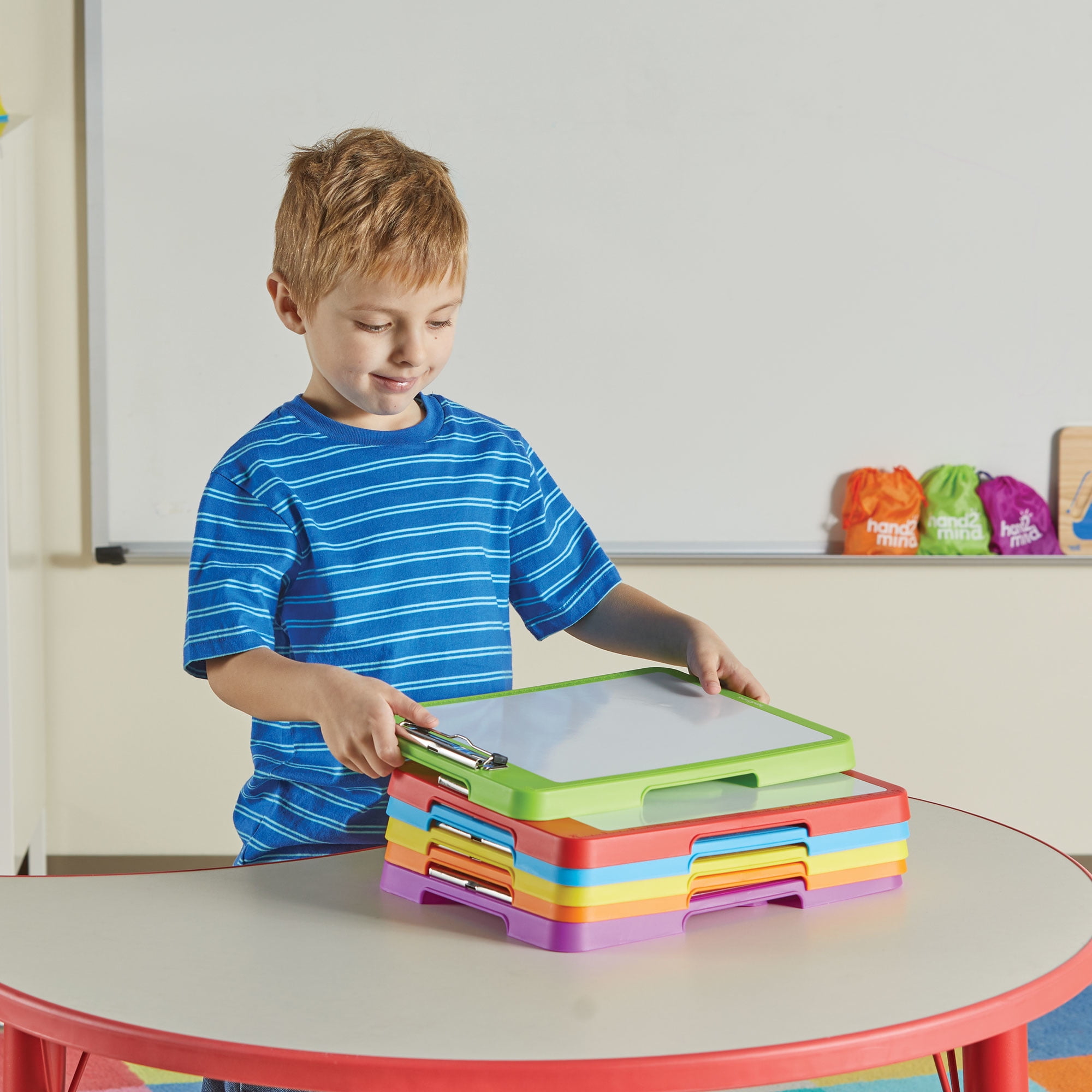 hand2mind Rainbow Writing Slant Boards (Set of 6), Teacher Classroom Supplies
