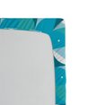thumbnail image 2 of Ambesonne Abstract Fitted Sheet, Half Circles Triangle, Full Size, Aqua and Sky Blue, 2 of 2