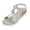 Silver, variant on Espadrilles Wedge Sandals for Women Bohemian Wide Width Platform Slip on Summer Walking Shoes with Elastic Ankle Strap Gold 6