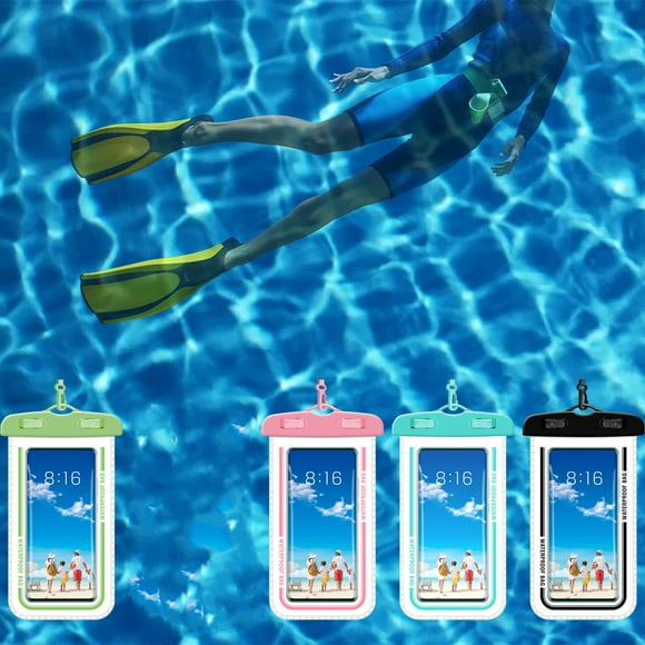 Funda impermeable para teléfono con cordón desmontable para iPhone y Samsung - Bolsa estanca IPX8 para natación, playa y actividades al aire libre