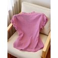 thumbnail image 2 of Women's Casual Solid Color Short Sleeve Shirt, Summer, 2 of 6