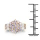 thumbnail image 3 of 14K Yellow Gold Plated 1.62 Carat Genuine Tanzanite & White Diamond .925 Sterling Silver Ring QJ Model, 3 of 4
