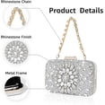 thumbnail image 2 of Rhinestone Clutch Purses for Women Evening Bag with Chain Luxury Handbags for Wedding Party Prom, 2 of 7
