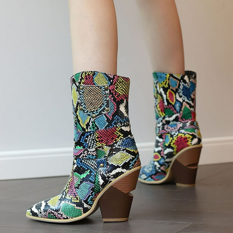 Wide width cheap snake boots