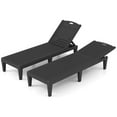 thumbnail image 2 of Costway Chaise Lounge Chairs Set of 2 with 5-Position Adjustable Backrests Easy Assembly Black, 2 of 10