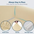 thumbnail image 3 of iCOVER One Piece High Stretch Couch Cover, Large Sofa Slipcover, fit seat with 60 to 80 inches, Machine Washable Spandex Jacquard Fabric, Non-Slip Furniture Protector (Ivory), 3 of 5