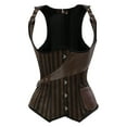 thumbnail image 1 of Grebrafan Corset à Armatures en Acier sous-Poitrine Steampunk Pirate Brun 6TG, 1 of 1