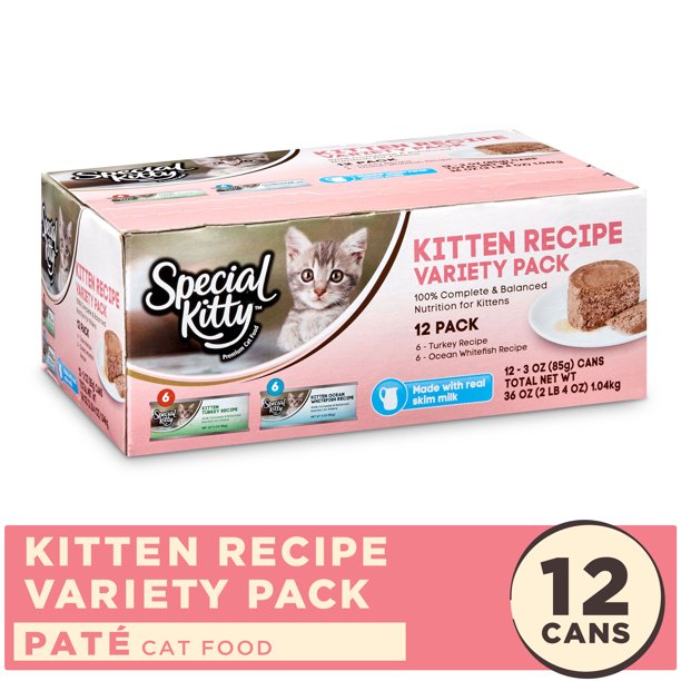 (12 Pack) Special Kitty Kitten Recipe Variety Pack, Turkey and Ocean
