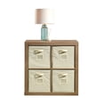 thumbnail image 2 of Sauder Stow-away Cube Storage 4-Cube Organizer, Lintel Oak Finish, 2 of 11