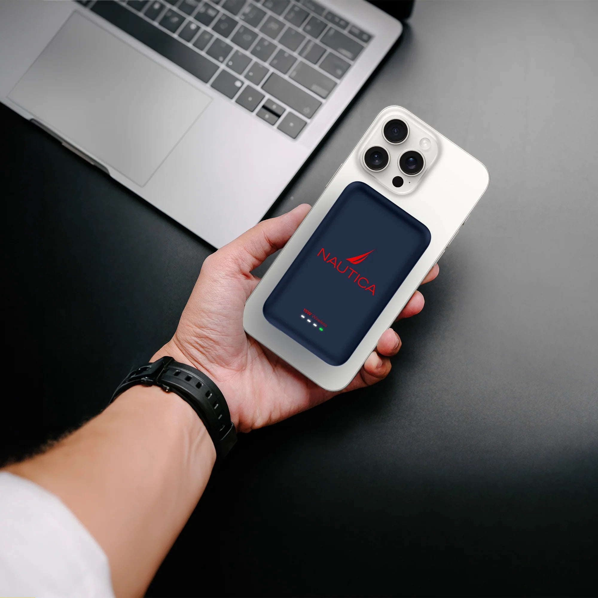 Nautica PB205 Magnetic MagSafe Power Bank 5000mAh - Navy Blue Red