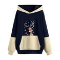 thumbnail image 1 of Blusa de manga larga con estampado navideño informal a la moda para mujer, suéter con bolsillo, sudaderas con capucha Fridja bvmnju5871, 1 of 6