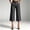 Black, variant on Capri Pants for Women High Waisted Stripe Office Work Slacks Straight Leg Pleated Business Suit Trousers