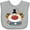 AC-Heather Grey, variant on Inktastic Big Clown Face Boys or Girls Baby Bib