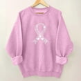 thumbnail image 2 of Makaor Crewneck Sweatshirt Womens Breast Cancer Awareness Tops Fleece Long Sleeve Pullover Graphic Casual Clothes, 2 of 4