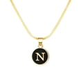 thumbnail image 1 of SIfdSeng Collier Initiale 26 Forme Ronde Chaîne Alphabet 26 Collier Alphabet A Z Initiale 26 Colliers Dorés pour Femmes Filles, 1 of 4