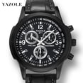 thumbnail image 2 of Mirar - Reloj de cuarzo para hombre, exquisito reloj de pulsera para hombre con bloqueo de luz azul, cristal mineral, tiempo preciso, puntero luminoso, 3 ATM, relojes de negocios a prueba d 1 1, 2 of 5