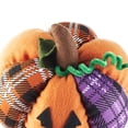 thumbnail image 2 of Plush Pumpkin Decoration - Halloween, Harvest Centerpiece - 6" Jack O Lantern, 2 of 6
