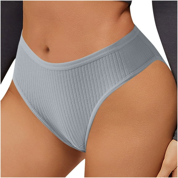 Levmjia Womens Low Rise Seamless Underpants Threaded Sports Panties Soft Breathable Briefs Comfort Solid Colors For Everyday