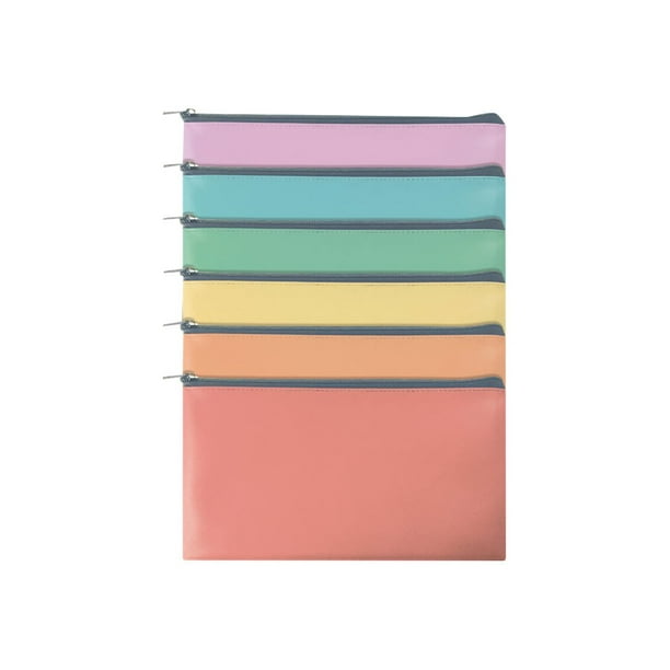 Better Office Products Bag leatherette pastel assorted (pack of 6