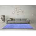 thumbnail image 3 of Ahgly Company Indoor Round Abstract Blue Modern Area Rugs, 4' Round, 3 of 4