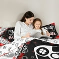 thumbnail image 5 of Homewish Gamepads Gamer 2pcs Bedding Comforter Set For Female Men Teens,Video Game Twin Comforter Sets,Abstract Game Breathable Bedding Set,Ultra Soft Home Decor,Reversible, 5 of 8