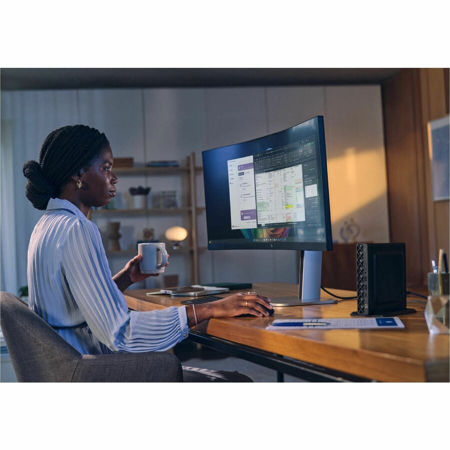 HP EliteDesk 8 G1a Desktop Computer - AMD Ryzen AI 5 340 - 16 GB - 256 GB PCI Express NVMe SSD - Mini PC - Jack Black - AMD Chip - Windows 11 Pro - AMD Radeon 840M Graphics DDR5 SDRAM - Wi-Fi 6E (I...