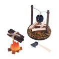 thumbnail image 1 of 4 Piezas Casa de Muñecas Kits de Camping Casa de Muñecas Decoración de Chimenea Accesorios de Decoración de Casa de Muñecas para Exhibiciones de, 1 of 9