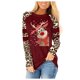 thumbnail image 2 of Pntutb Mujeres Navidad Leopardo Manga Larga O-Cuello Impreso Casual tops Camiseta Pntutb Pntutb-6480, 2 of 5