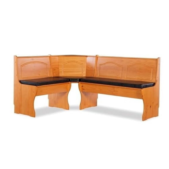 Pemberly Row 4 Piece Cushion Pad Set for Kitchen Breakfast Dining Nook in Dark Brown PVC (Nook NOT Included)