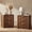 3 Drawer, variant on Walnut Nightstand Set of 2 with Charging Station, 3 Drawer Wood Fluted Bedside Table with Open Shelf, 22.8" L × 15.8" W × 24" H