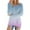 Sky Blue, variant on Women's Ombre Color Fleece Pullover Sweater, Soft Plush Long Sleeve Crewneck Top with Two Front Pockets for Casual Comfort, Daily Wear and Cozy Outfits Blue L