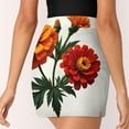thumbnail image 5 of Vibrant Orange Flower Arrangement Beautiful Women's Shorts Non-Slip Single Pocket A-line Trouser Skirt Summer Shorts Casual Shorts for Women, 5 of 7