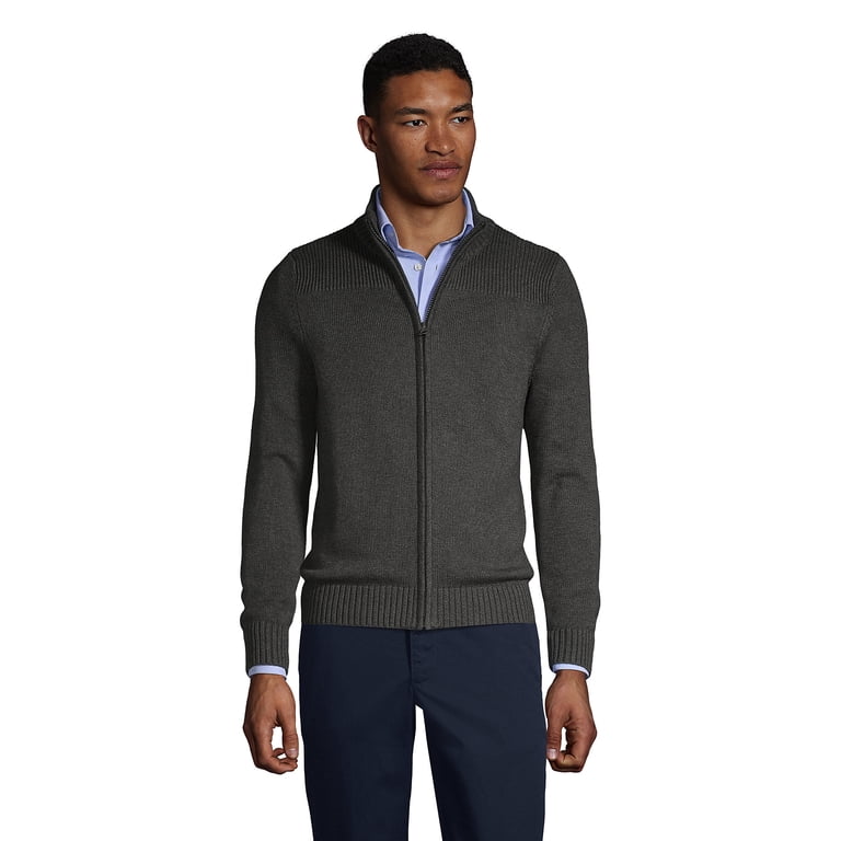 zip front cotton cardigan
